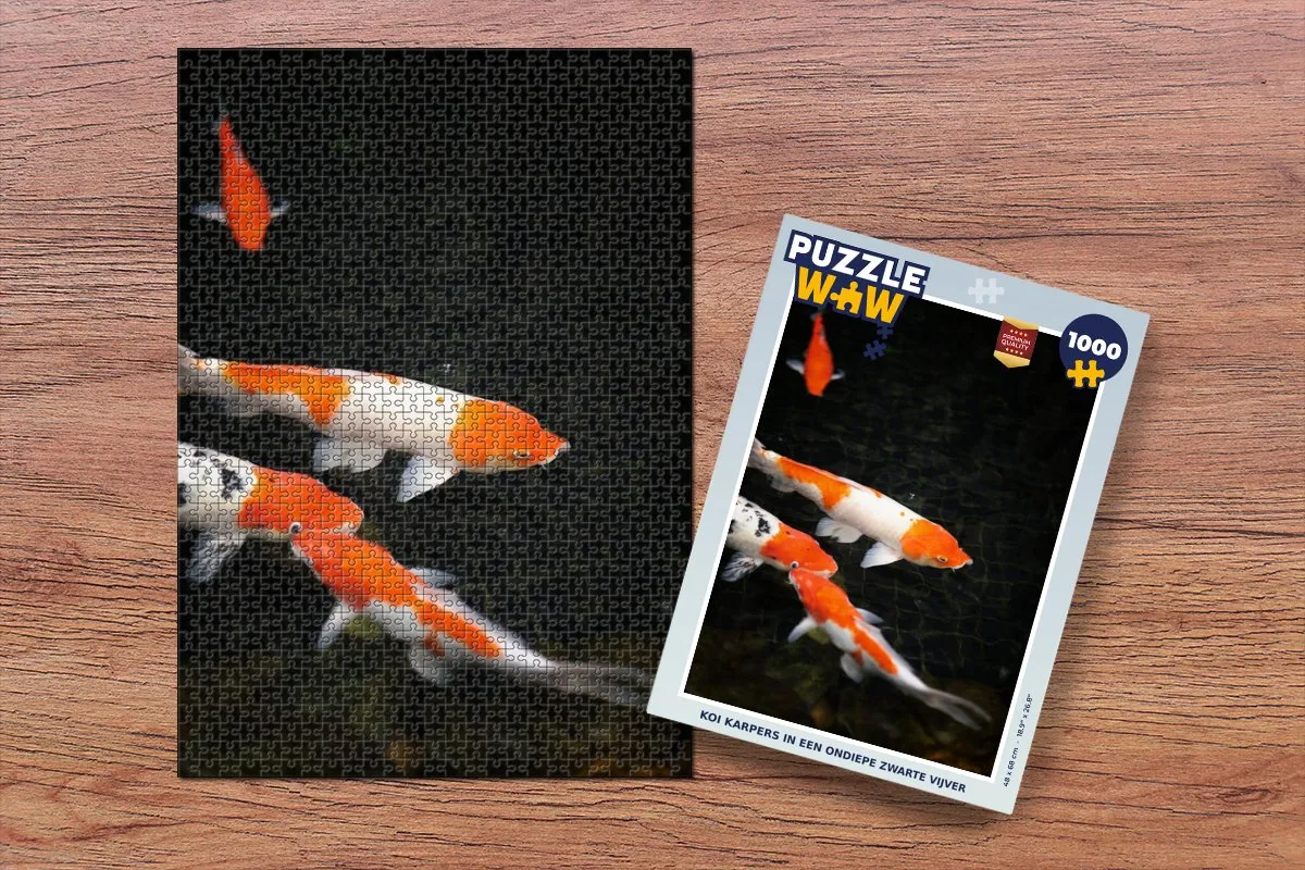 PuzzleWow Legpuzzel Koi Karpers 1000 Stuks - Multicolor