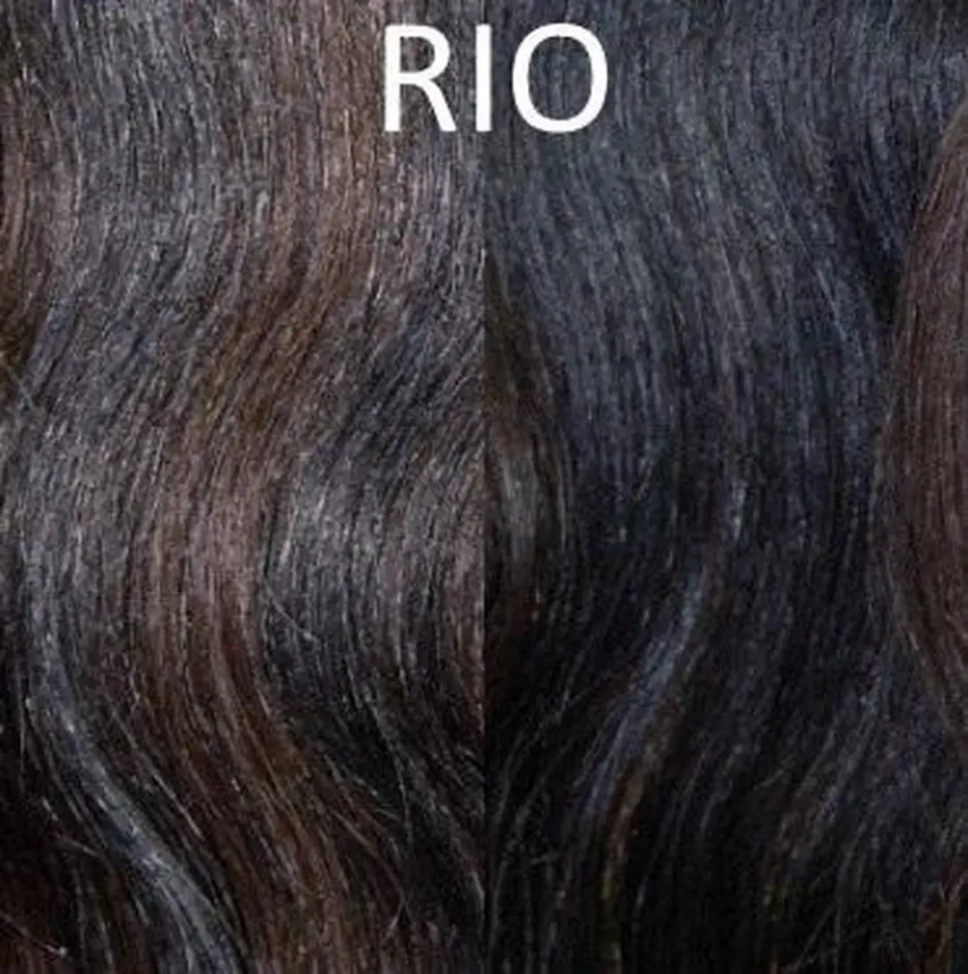 Balmain Hair Dress , 25 cm. 100 % ECHT HAAR , kleur RIO zeer donkerbruine tinten