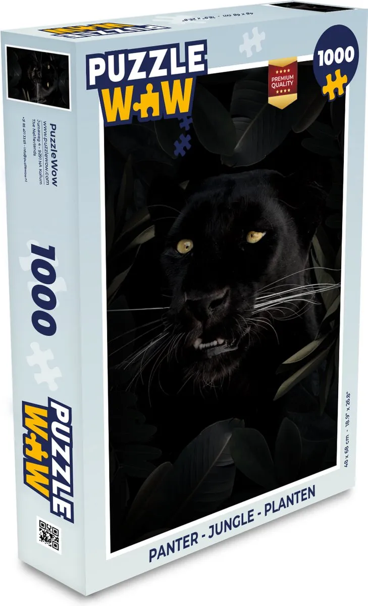 PuzzleWow Panter Jungle Legpuzzel 1000 Stuks