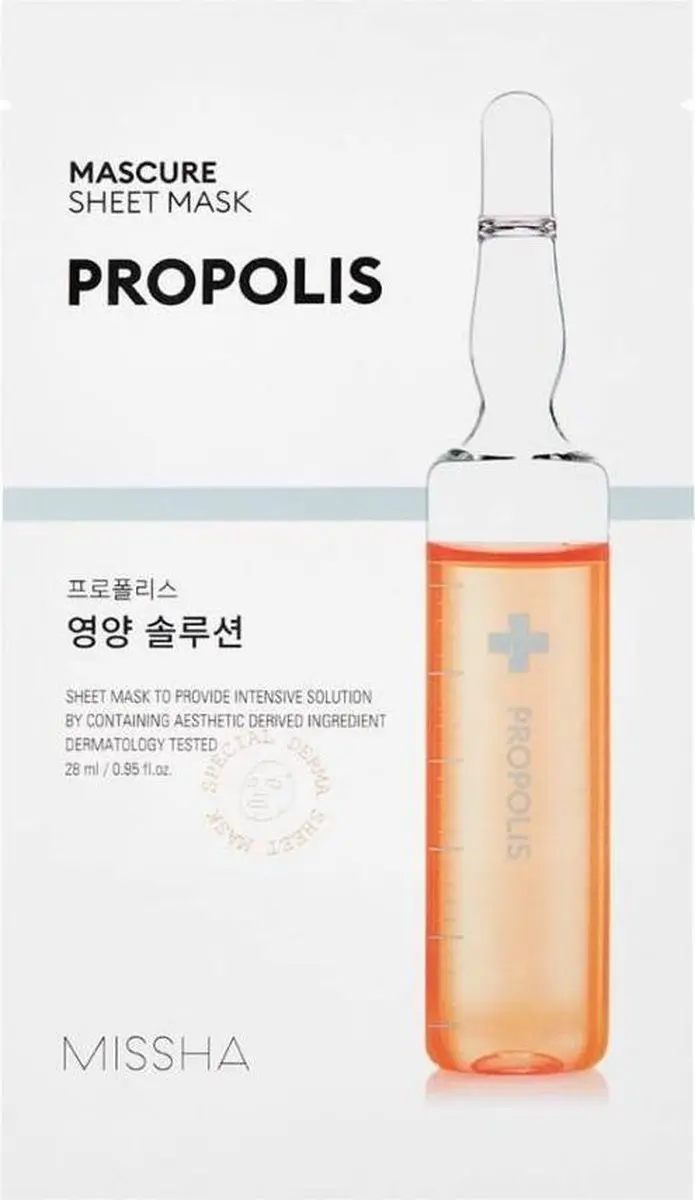 Missha Mascure Propolis Rescue Solution Sheet Mask  (Set van 10 stuks)