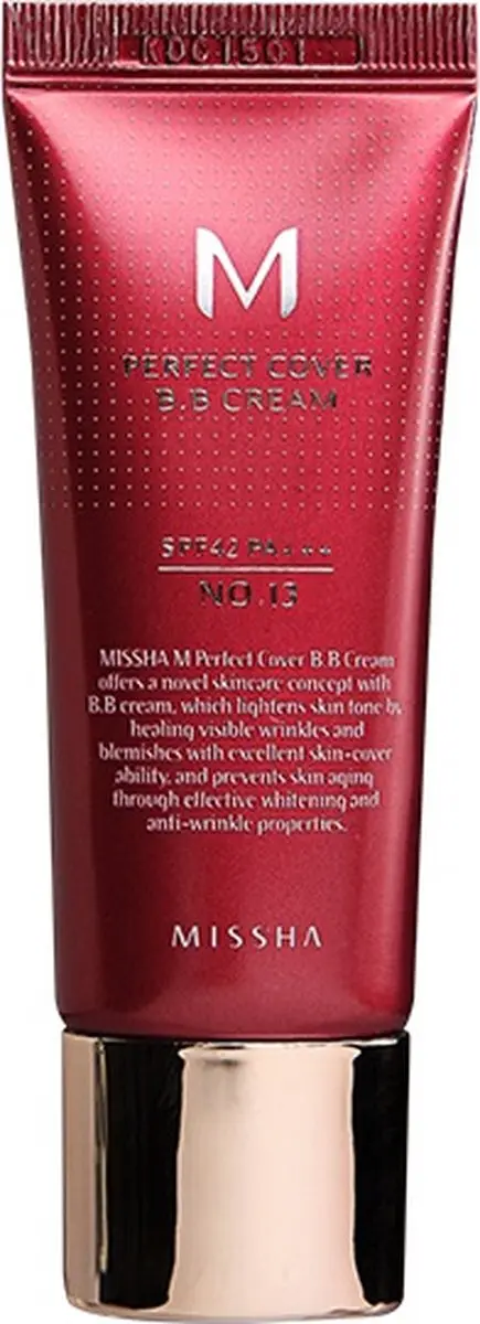 Missha Perfect Cover BB Cream NO.13 Bright Beige - 20ml - afbeelding 2 van 2