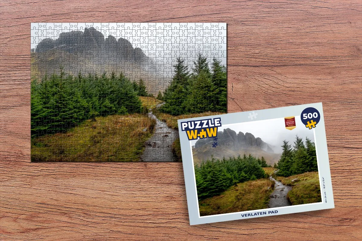 PuzzleWow Verlaten Pad Legpuzzel 500 Stuks - Multicolor