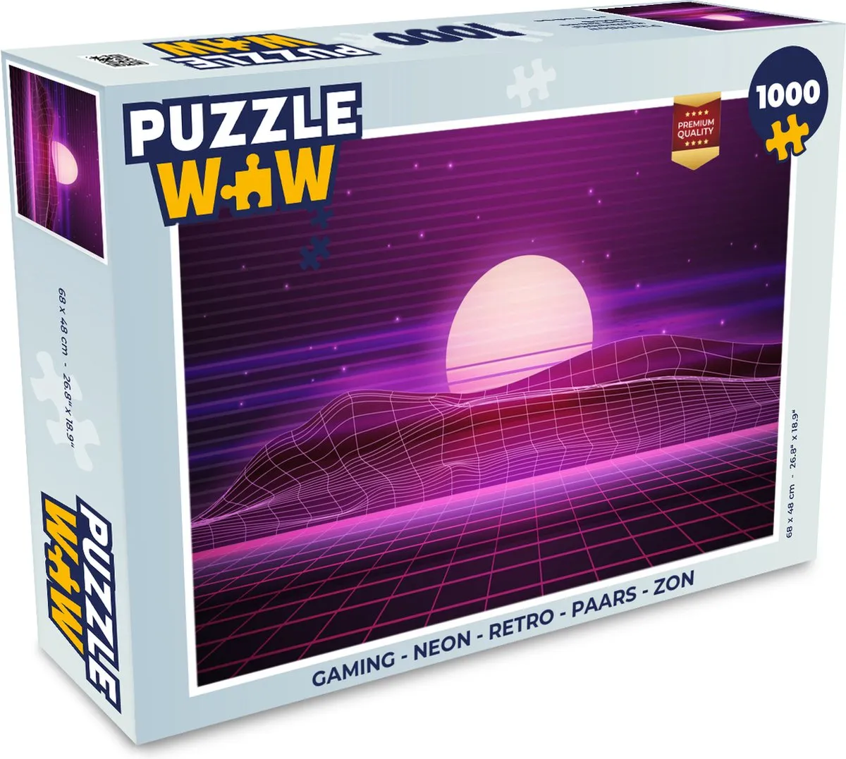 PuzzleWow Neon Retro Legpuzzel 1000 Stuks