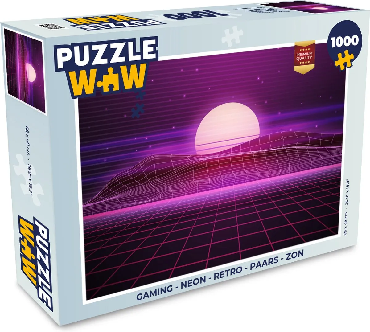 PuzzleWow Neon Retro Legpuzzel 1000 Stuks - Multicolor