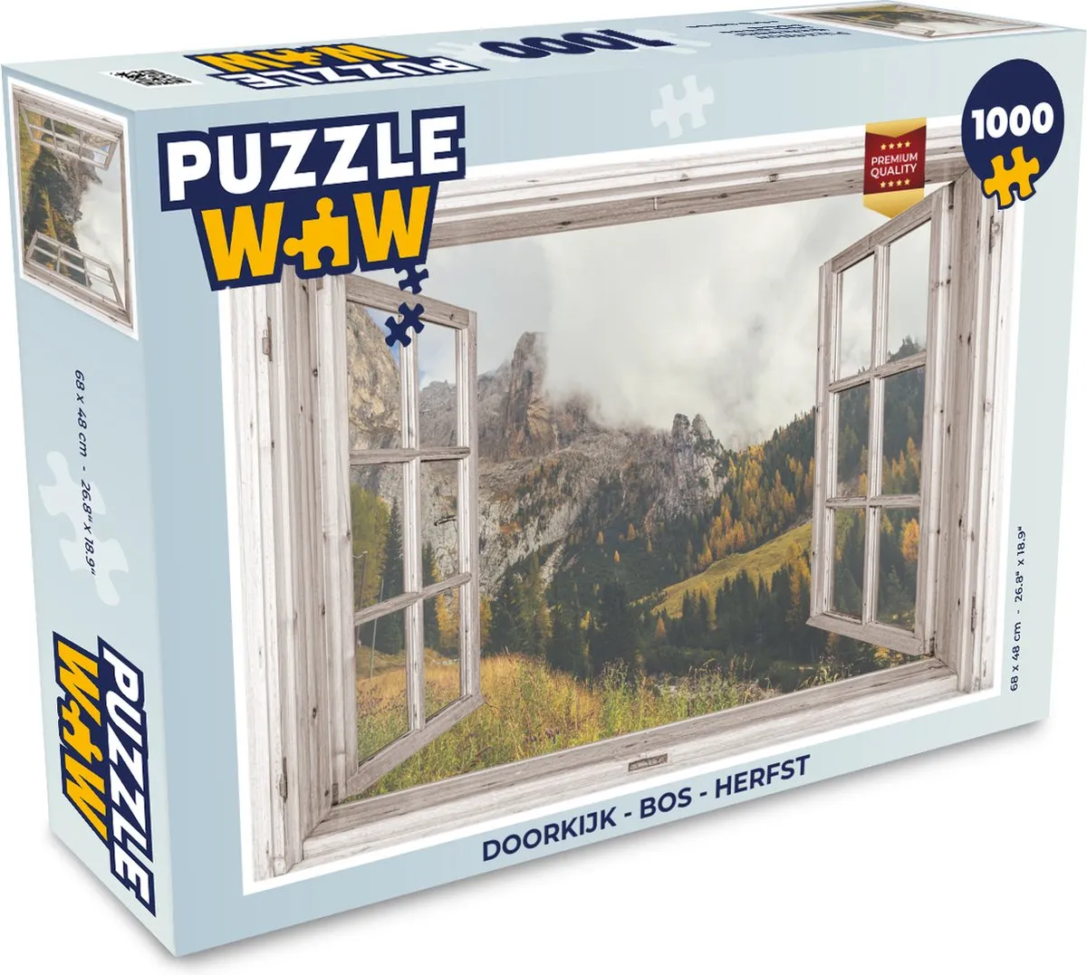 PuzzleWow Doorkijk Bos Herfst Legpuzzel 1000 Stuks