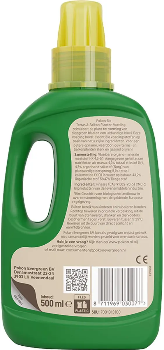 Pokon Bio Terras & Balkonplanten Voeding 500ml - afbeelding 3 van 6