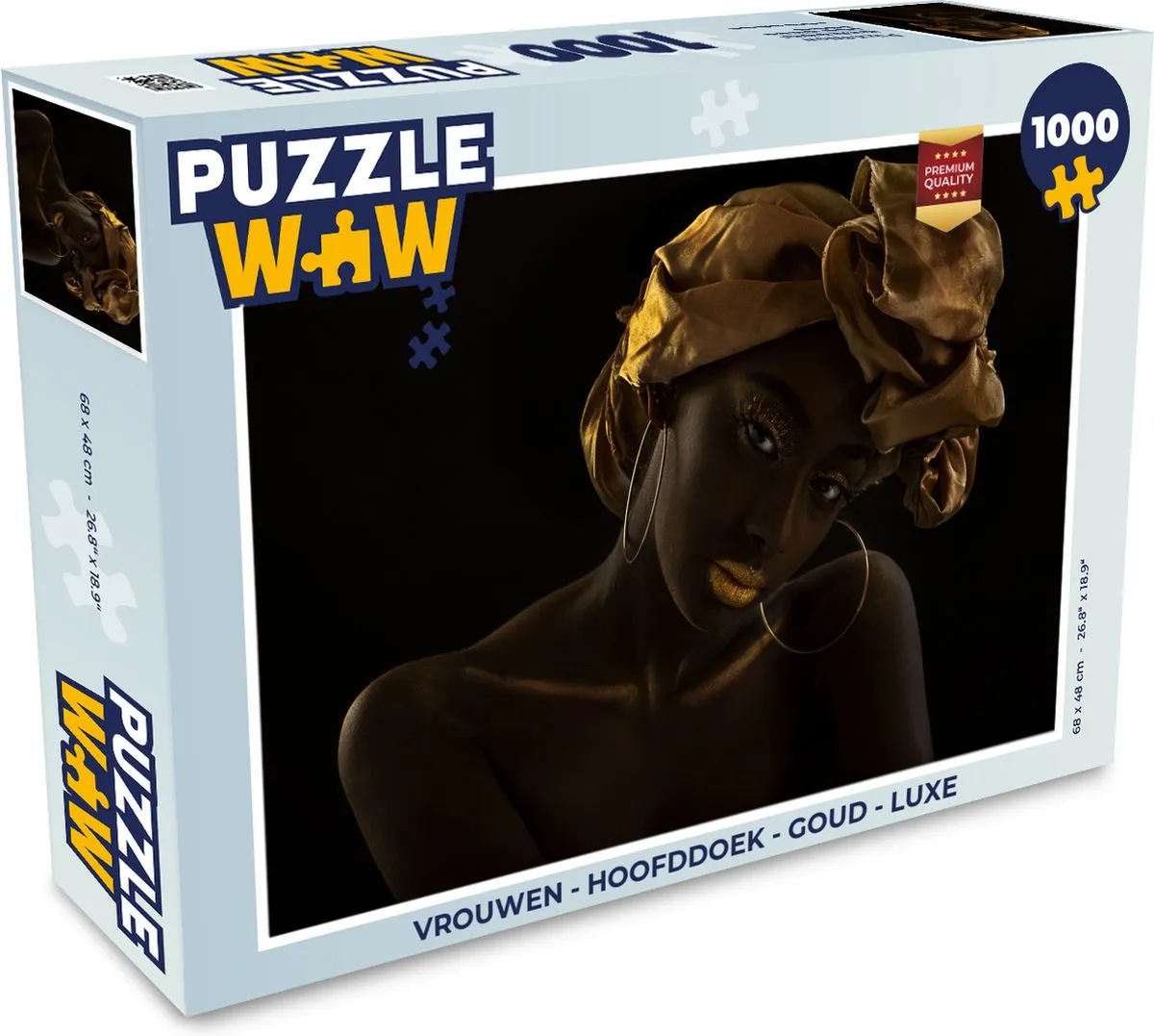 PuzzleWow Hoofddoek Legpuzzel 1000 Stuks - Multicolor
