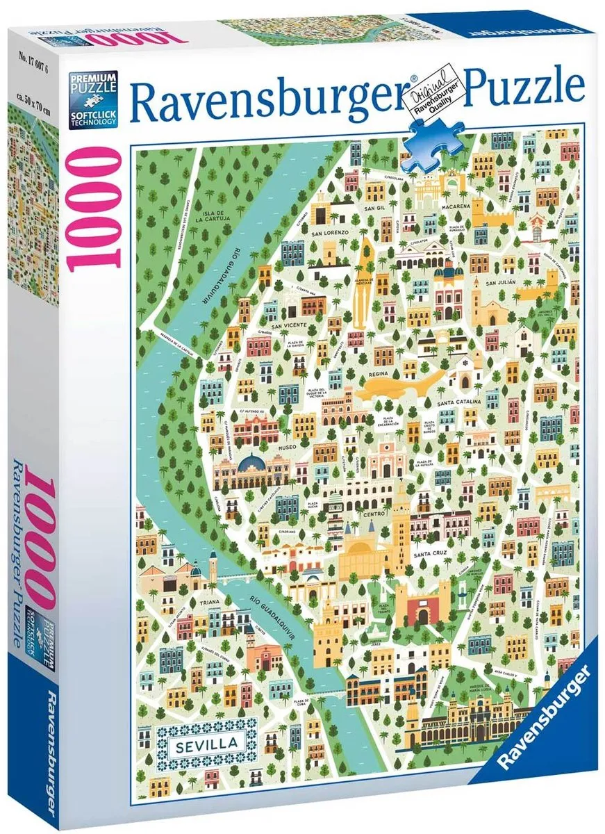 Ravensburger Map of Seville Legpuzzel 1000 Stuks - Multicolor