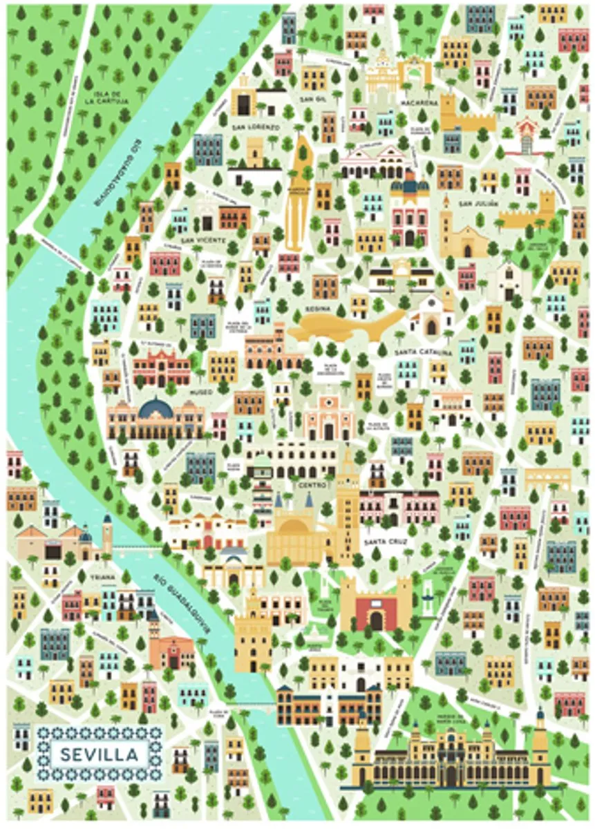 Ravensburger Map of Seville Legpuzzel 1000 Stuks - Multicolor
