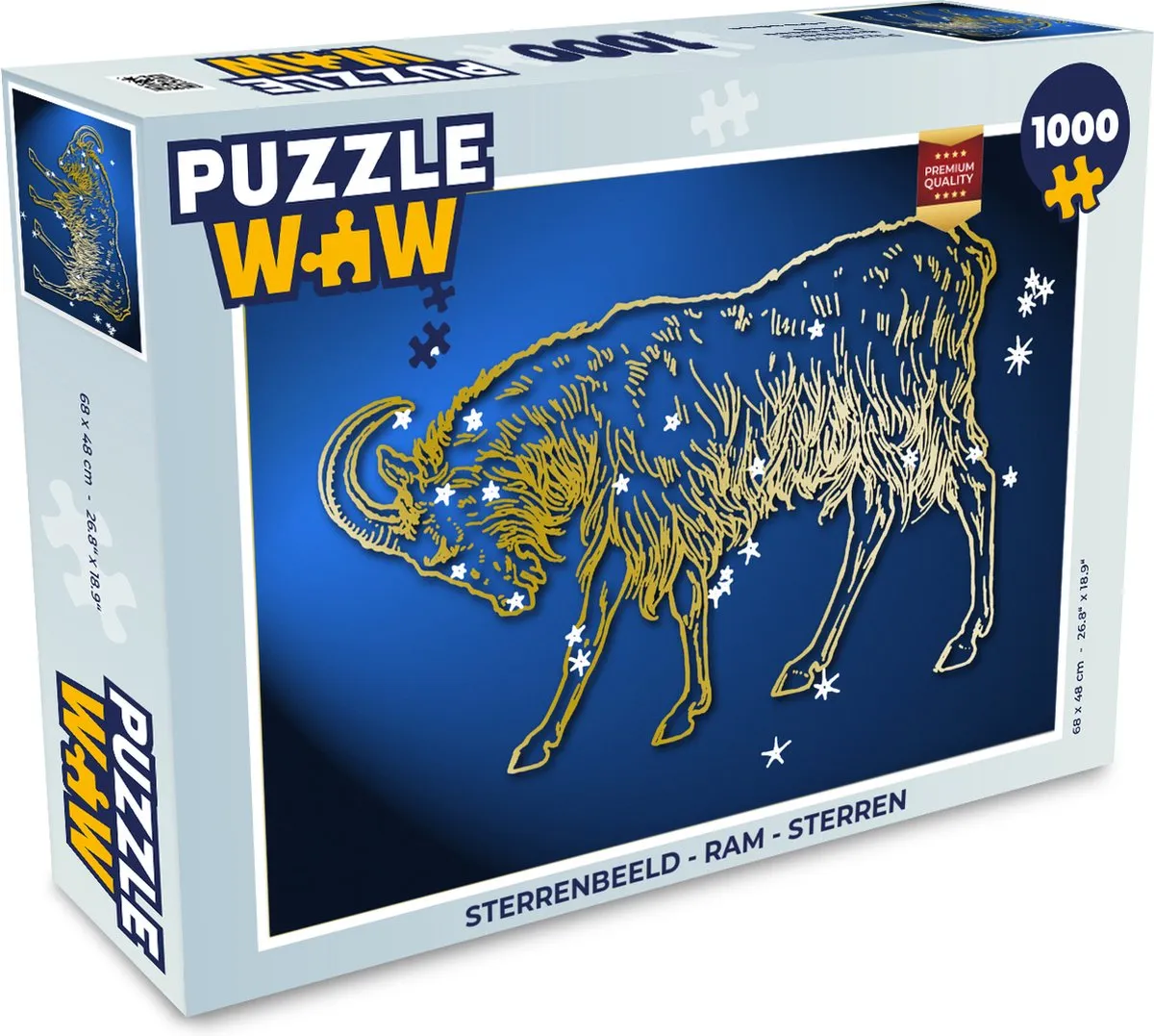 PuzzleWow Sterrenbeeld Ram Legpuzzel 1000 Stuks - Multicolor