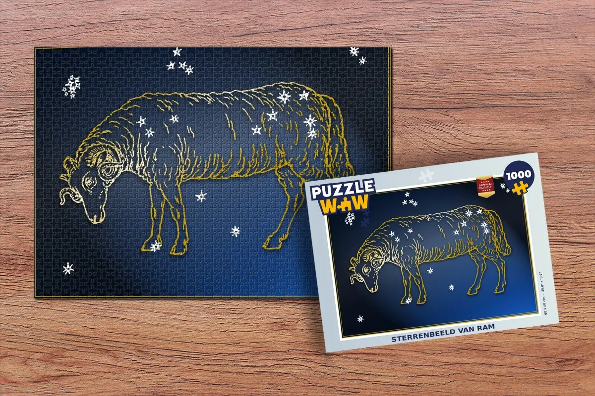 PuzzleWow Sterrenbeeld Ram Legpuzzel 1000 Stuks - Multicolor