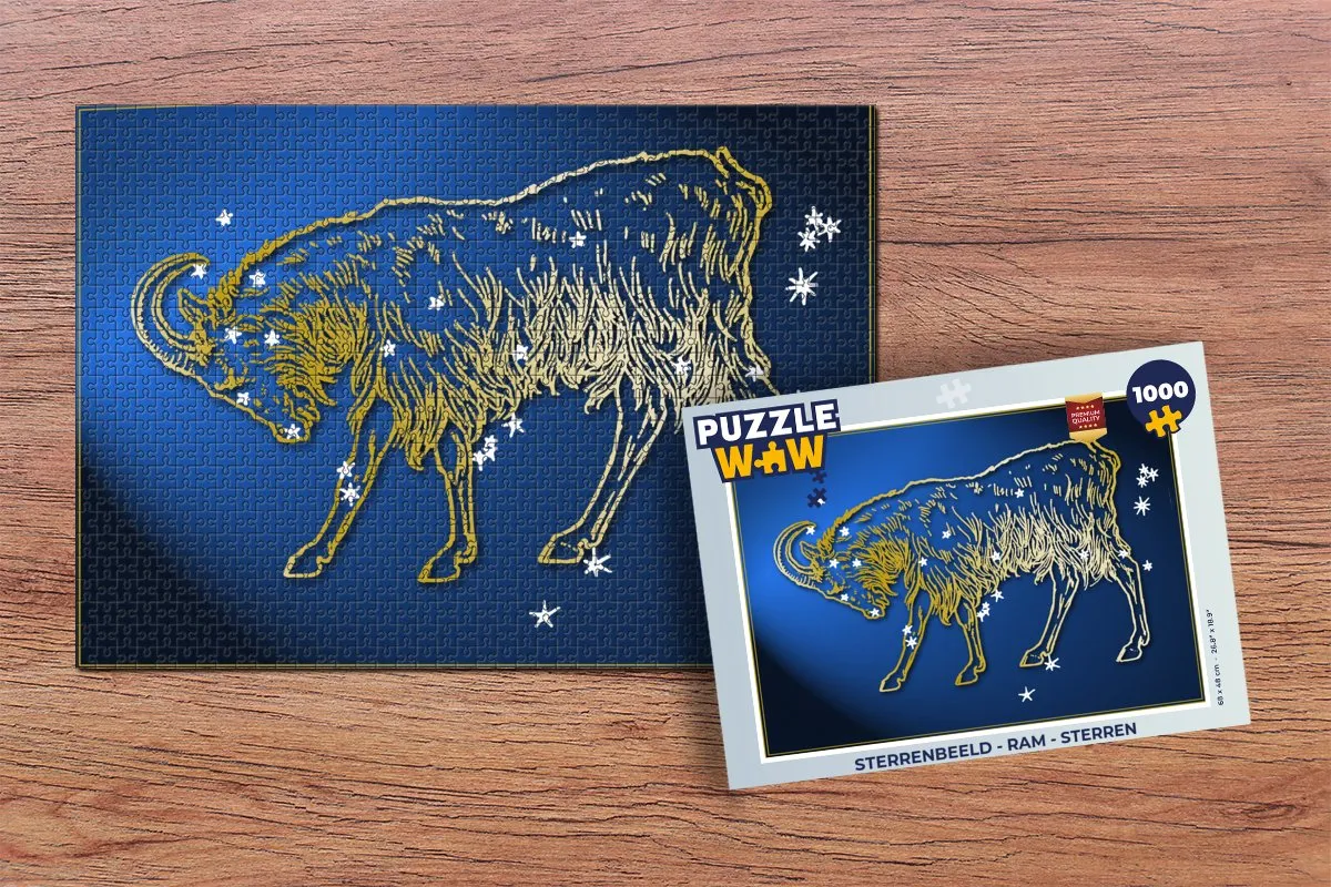 PuzzleWow Sterrenbeeld Ram Legpuzzel 1000 Stuks - Multicolor