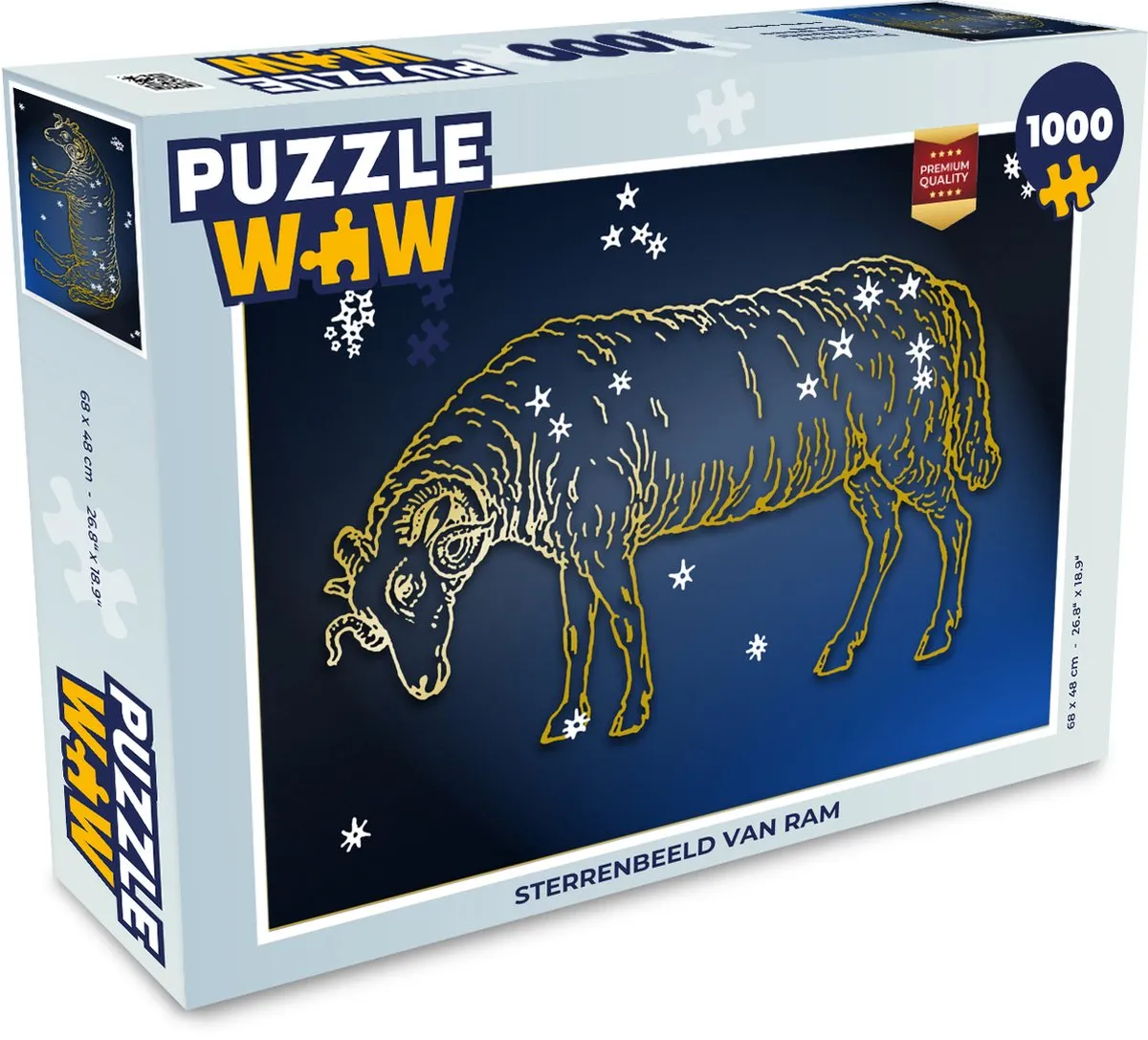 PuzzleWow Sterrenbeeld Ram Legpuzzel 1000 Stuks - Multicolor