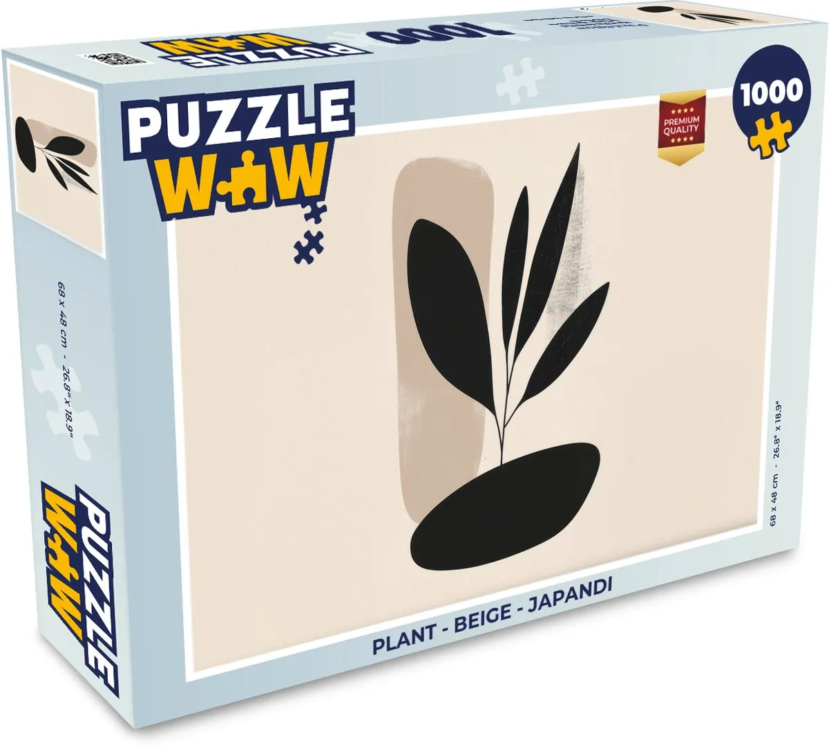 PuzzleWow Japandi Legpuzzel 1000 Stuks - Beige