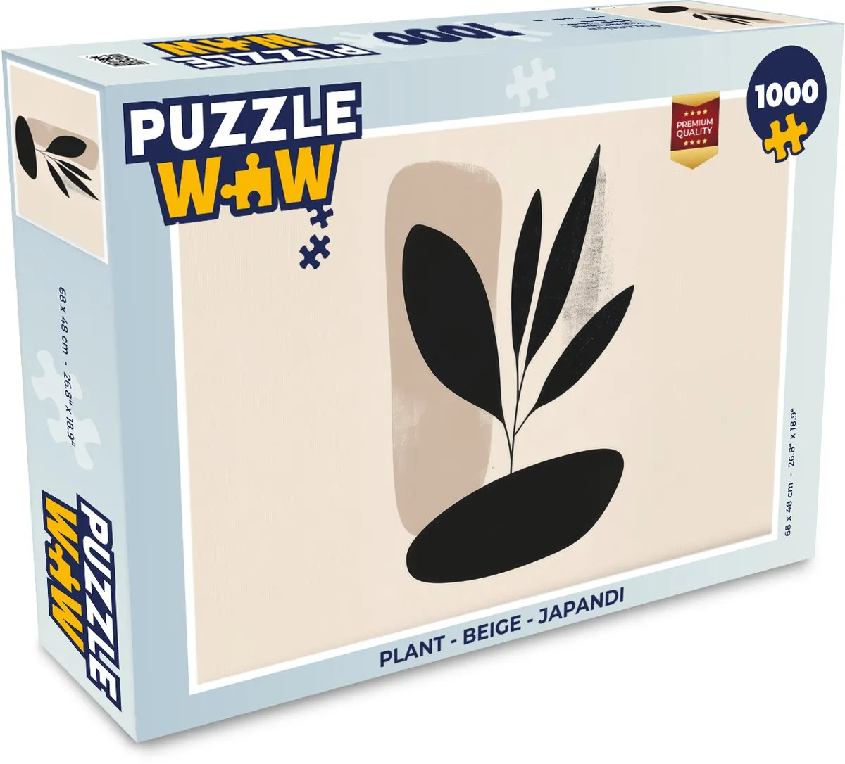 PuzzleWow Japandi Legpuzzel 1000 Stuks - Beige