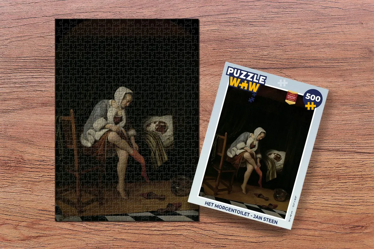 PuzzleWow Jan Steen Legpuzzel 500 Stuks - Multicolor