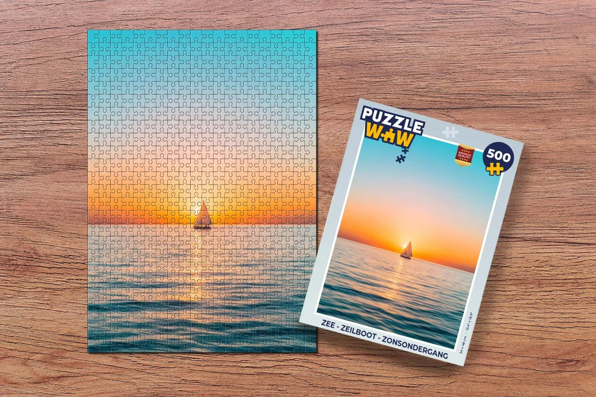 PuzzleWow Zee Zeilboot Legpuzzel 500 Stuks