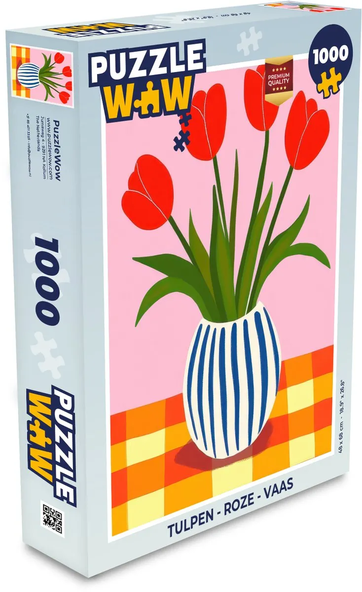 PuzzleWow Tulpen Roze Puzzle - 500 Stuks - MPN 8721404790480