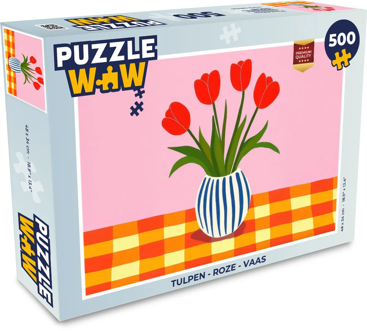 PuzzleWow Tulpen Roze Puzzle - 500 Stuks - MPN 8721404790480