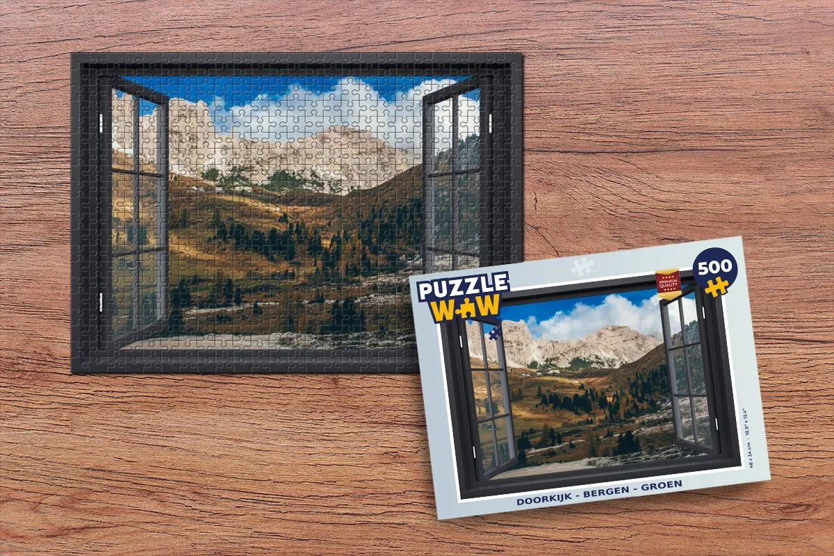 PuzzleWow Bergen Legpuzzel 500 Stuks - Multicolor
