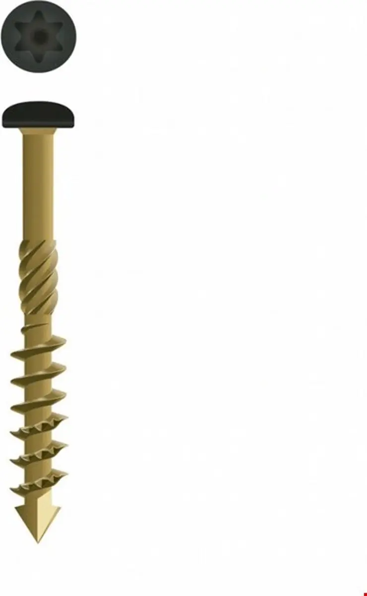 Gevelschroef 4x50/28 AR-Bronze CK Zwart TX15 Dynaplus (1500)