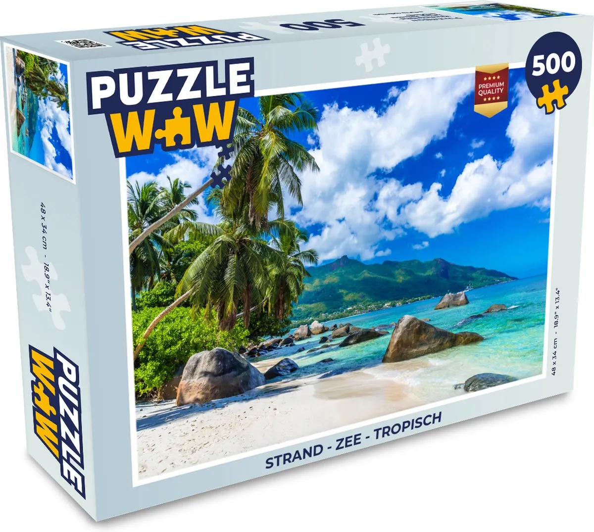 PuzzleWow Legpuzzel Strand & Zee Tropisch 500 Stuks