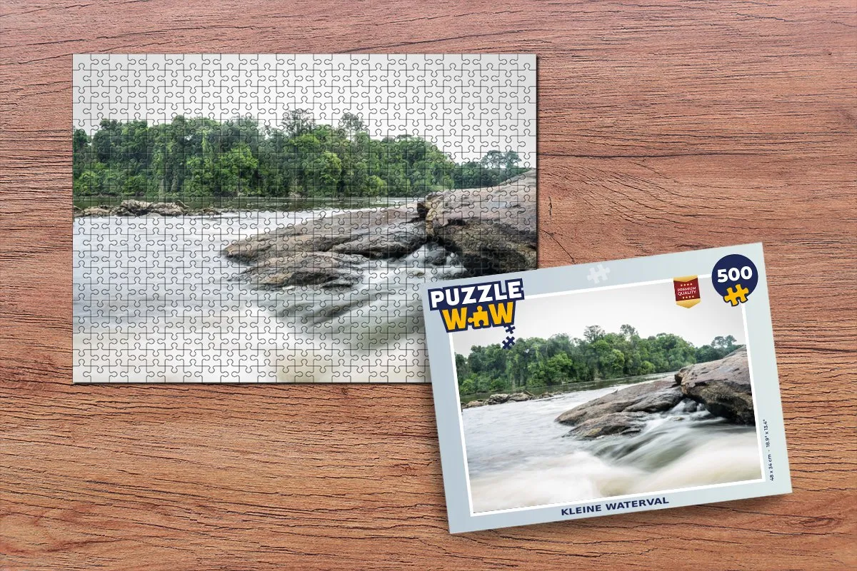 PuzzleWow Kleine Waterval Legpuzzel 500 Stuks - Multicolor