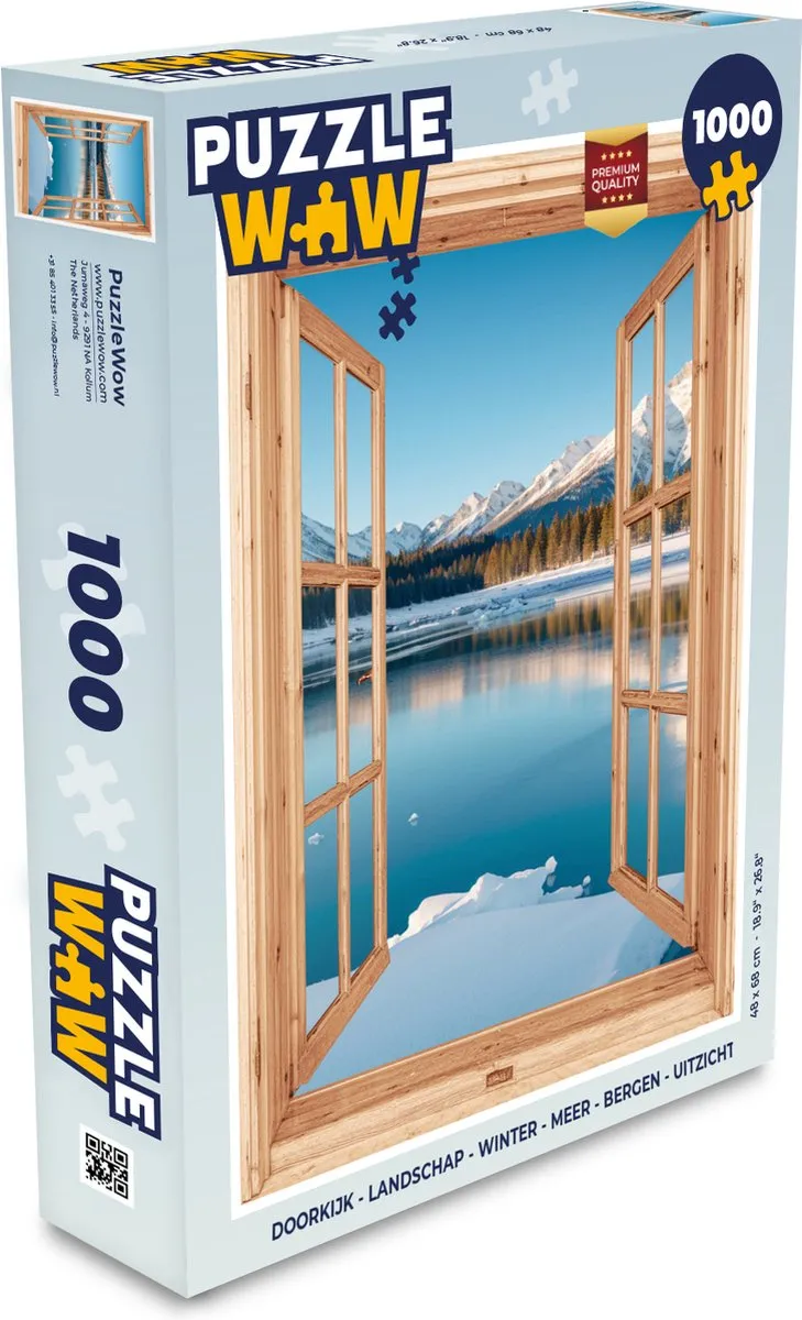 PuzzleWow Doorkijk Landschap Winter 1000 Stuks - Bergen