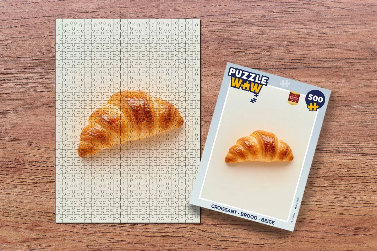 PuzzleWow Croissant Legpuzzel 500 Stuks - Beige