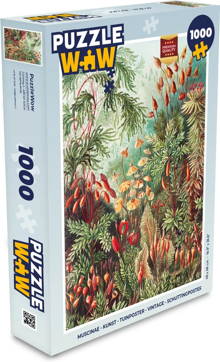 PuzzleWow Bloemen Vintage Legpuzzel 1000 Stuks - Multicolor