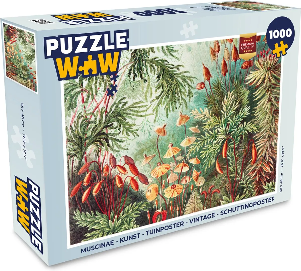 PuzzleWow Bloemen Vintage Legpuzzel 1000 Stuks - Multicolor