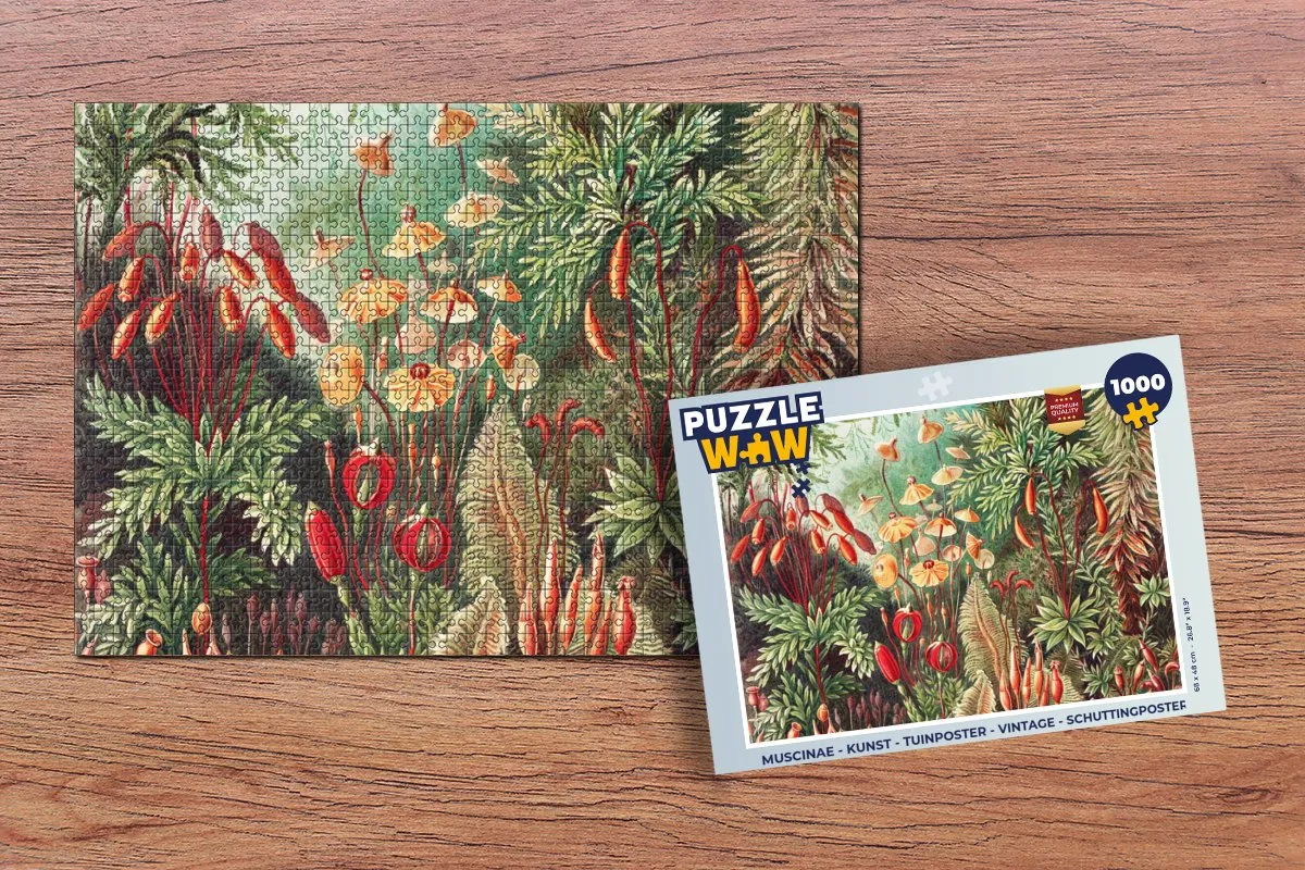 PuzzleWow Bloemen Vintage Legpuzzel 1000 Stuks - Multicolor