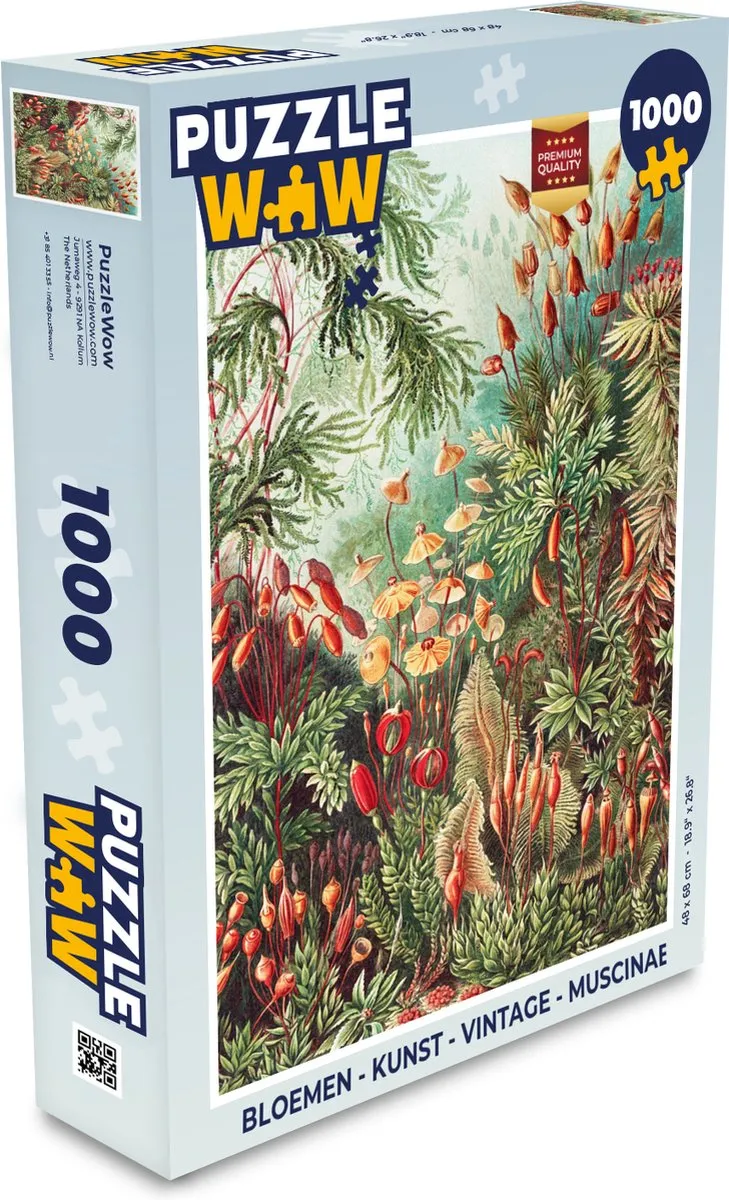 PuzzleWow Bloemen Vintage Legpuzzel 1000 Stuks - Multicolor