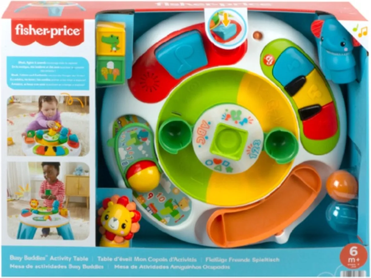 Fisher Price Speeltafel Leeuw & Olifant - Blauw & Wit