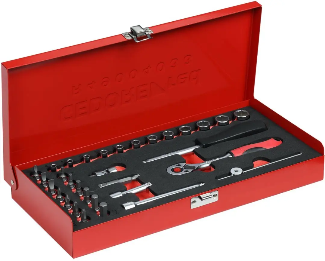 Gedore Red Dopsleutelset 1/4 Inch Sw 4- 13 Mm Zilver 32-delig