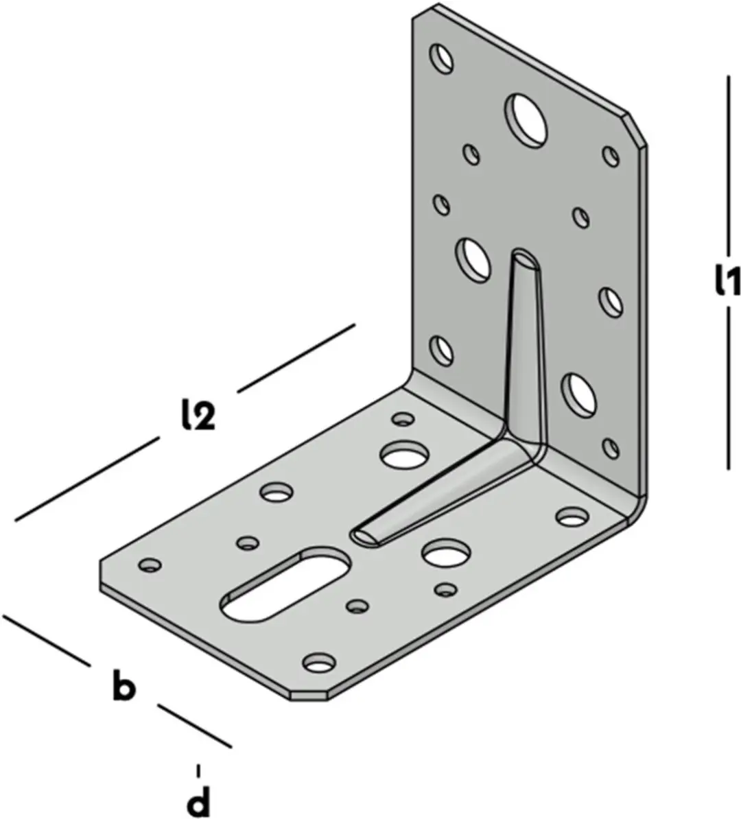 GB Hoekanker 90x90mm Verzinkt - 072230 - afbeelding 2 van 4