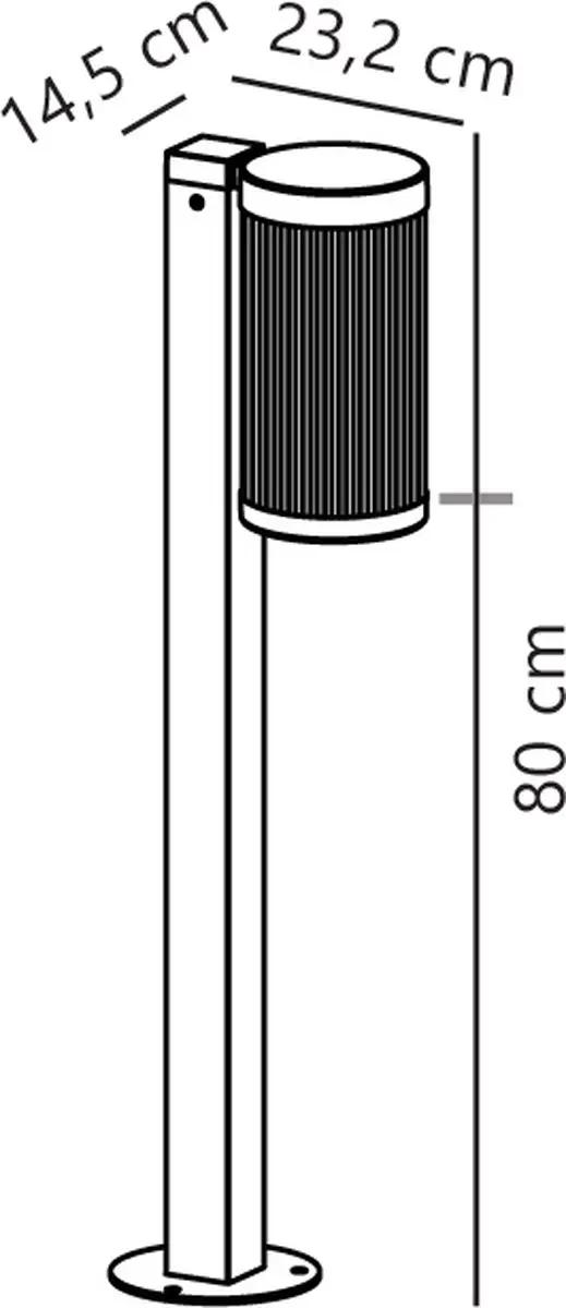 Nordlux Coupar Tuinpaal E27 - Zwart - afbeelding 3 van 5