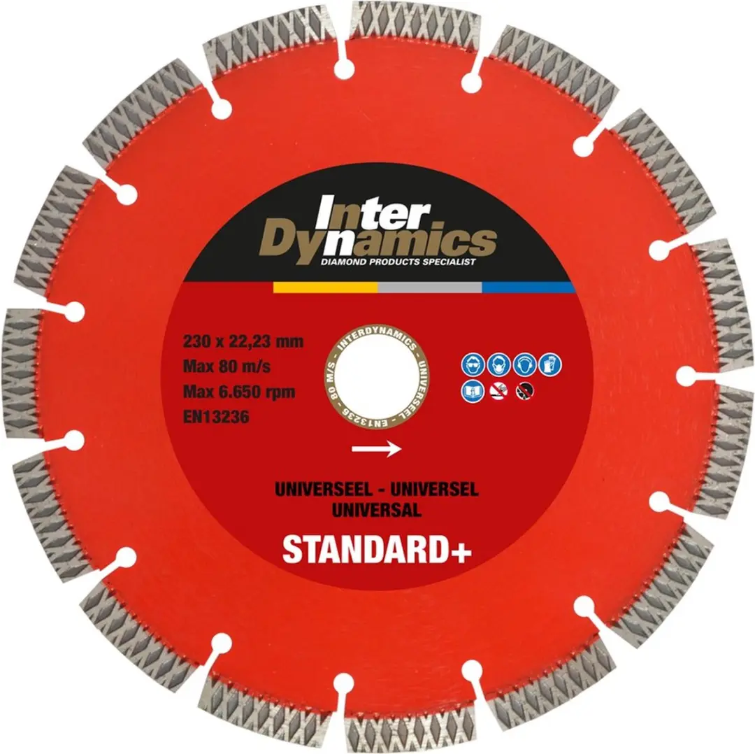 Interdynamics standard+ diamantdoorslijpschijf