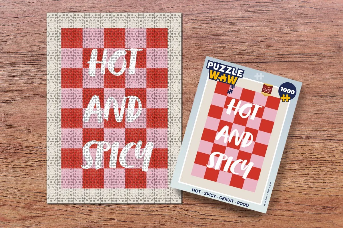 PuzzleWow Hot & Spicy Legpuzzel 1000 Stuks - Rood