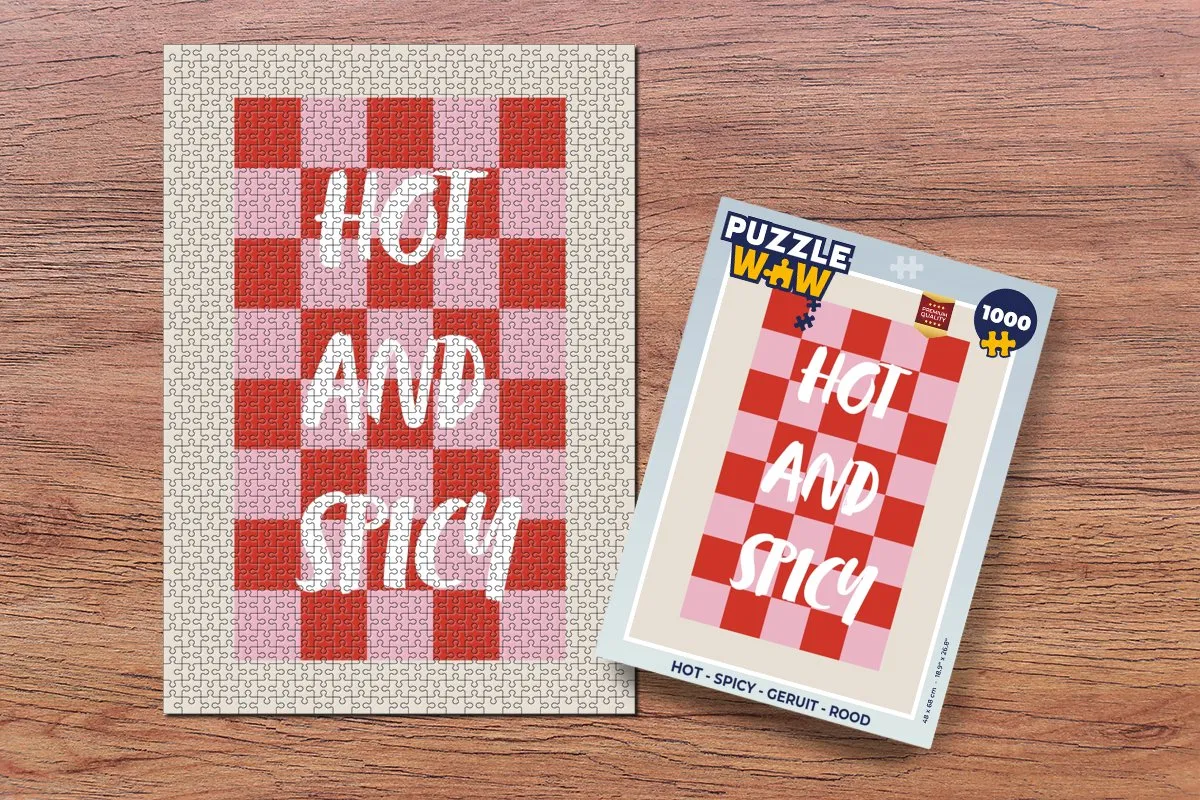 PuzzleWow Hot & Spicy Legpuzzel 1000 Stuks - Rood