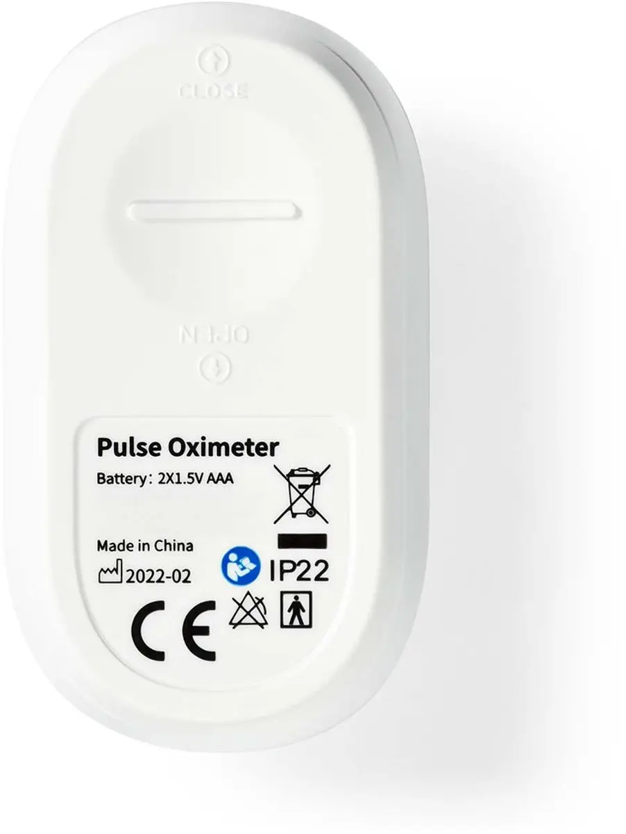Nedis SmartLife BTHOX10WT Pulsoximeter - Bluetooth - OLED - Wit