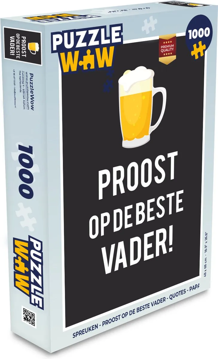 PuzzleWow Proost op de Beste Vader Legpuzzel 1000 Stuks