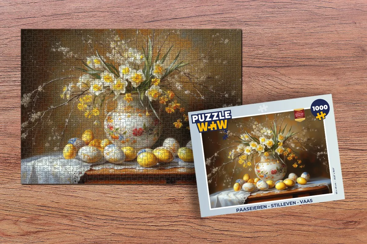 PuzzleWow Stilleven Legpuzzel 1000 Stuks - Vintage