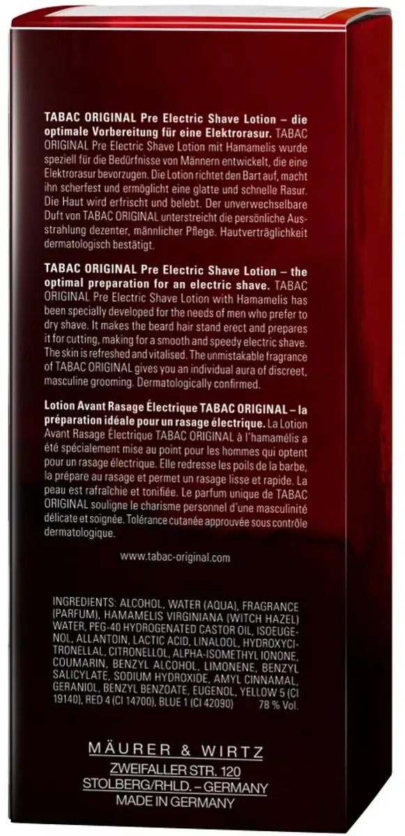 Tabac Pre Electric Shave Lotion 150ml