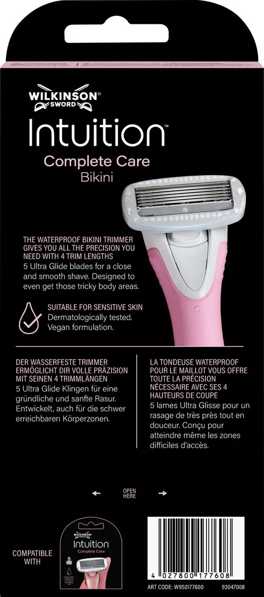 Wilkinson Sword Intuition Complete Care Bikini Scheerapparaat - Roze