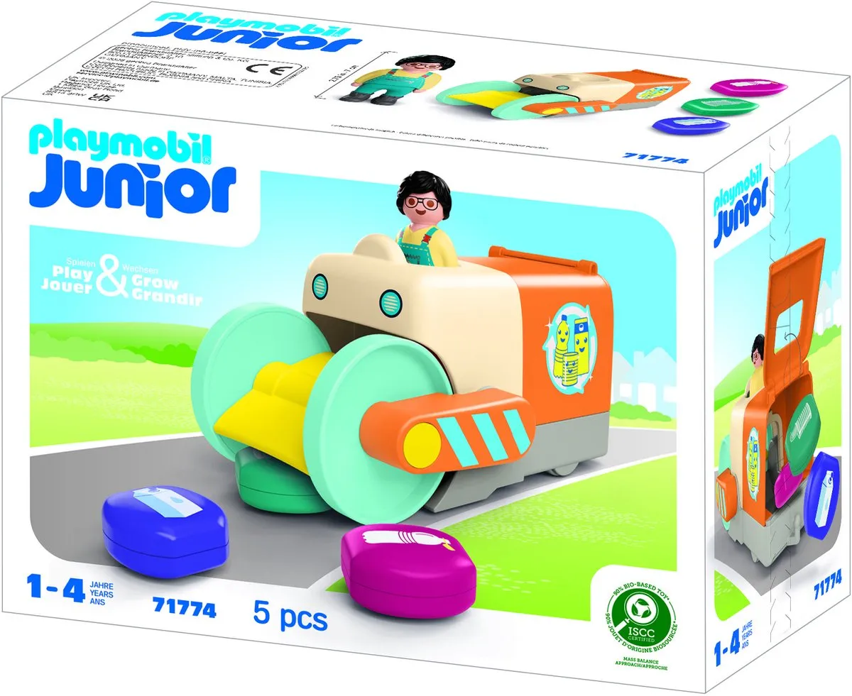 Playmobil Junior Duw en Grijpvuilniswagen 71774 - Multicolor