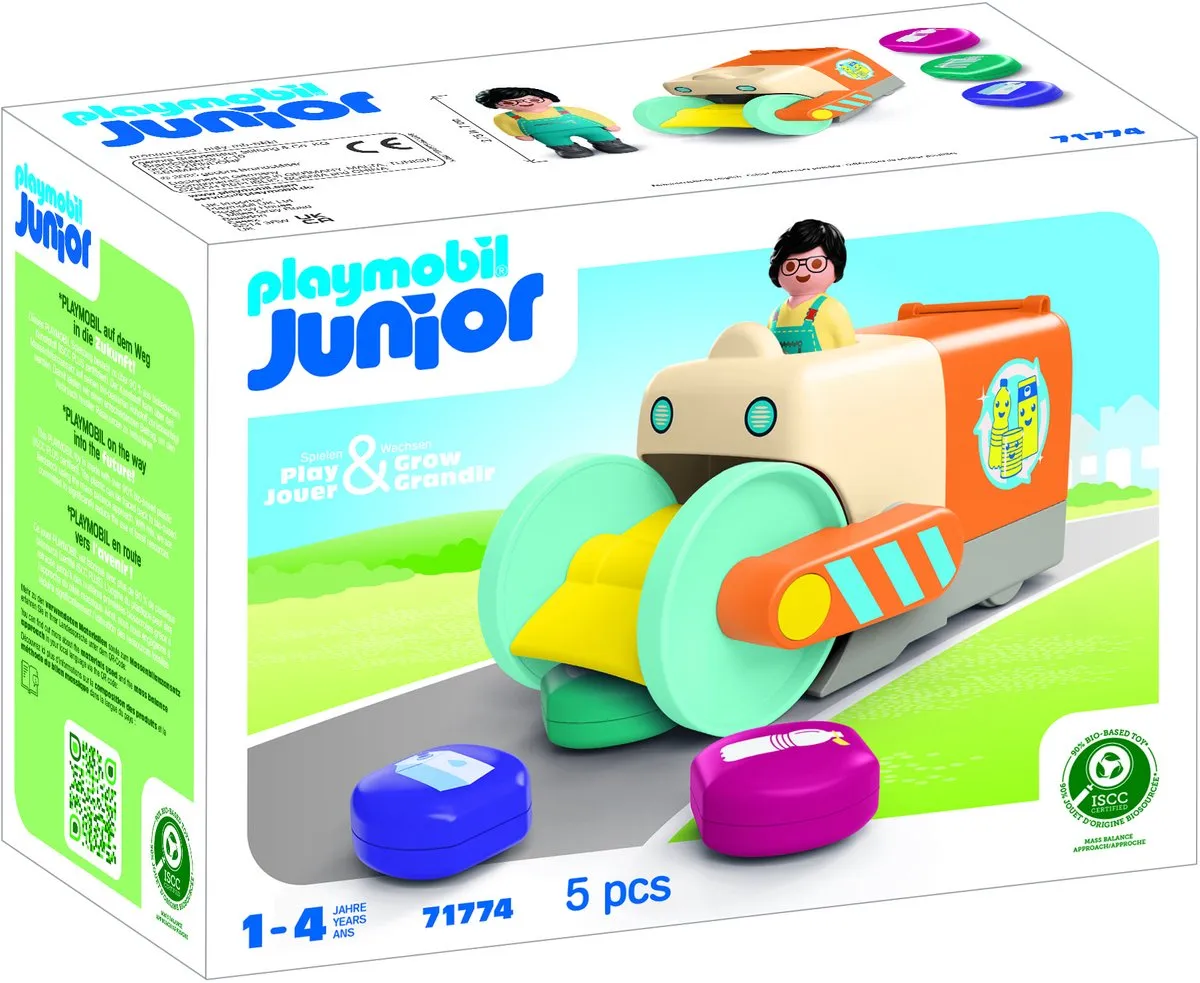 Playmobil Junior Duw en Grijpvuilniswagen 71774 - Multicolor