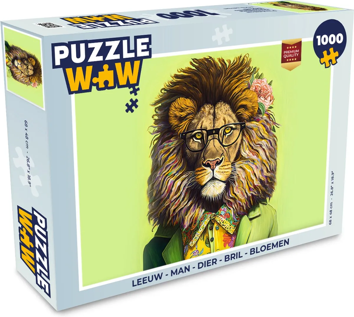 PuzzleWow Leeuw Puzzel 1000 Stuks