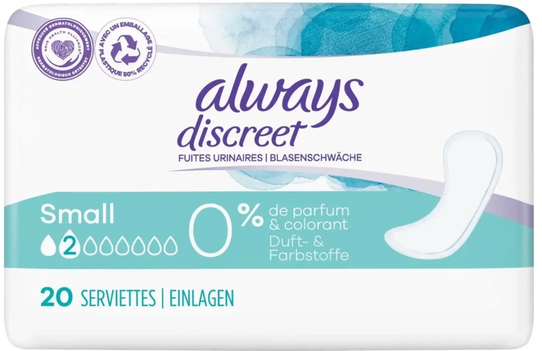 Always Discreet Small 0% Parfum & Kleurstoffen - 20 Stuks