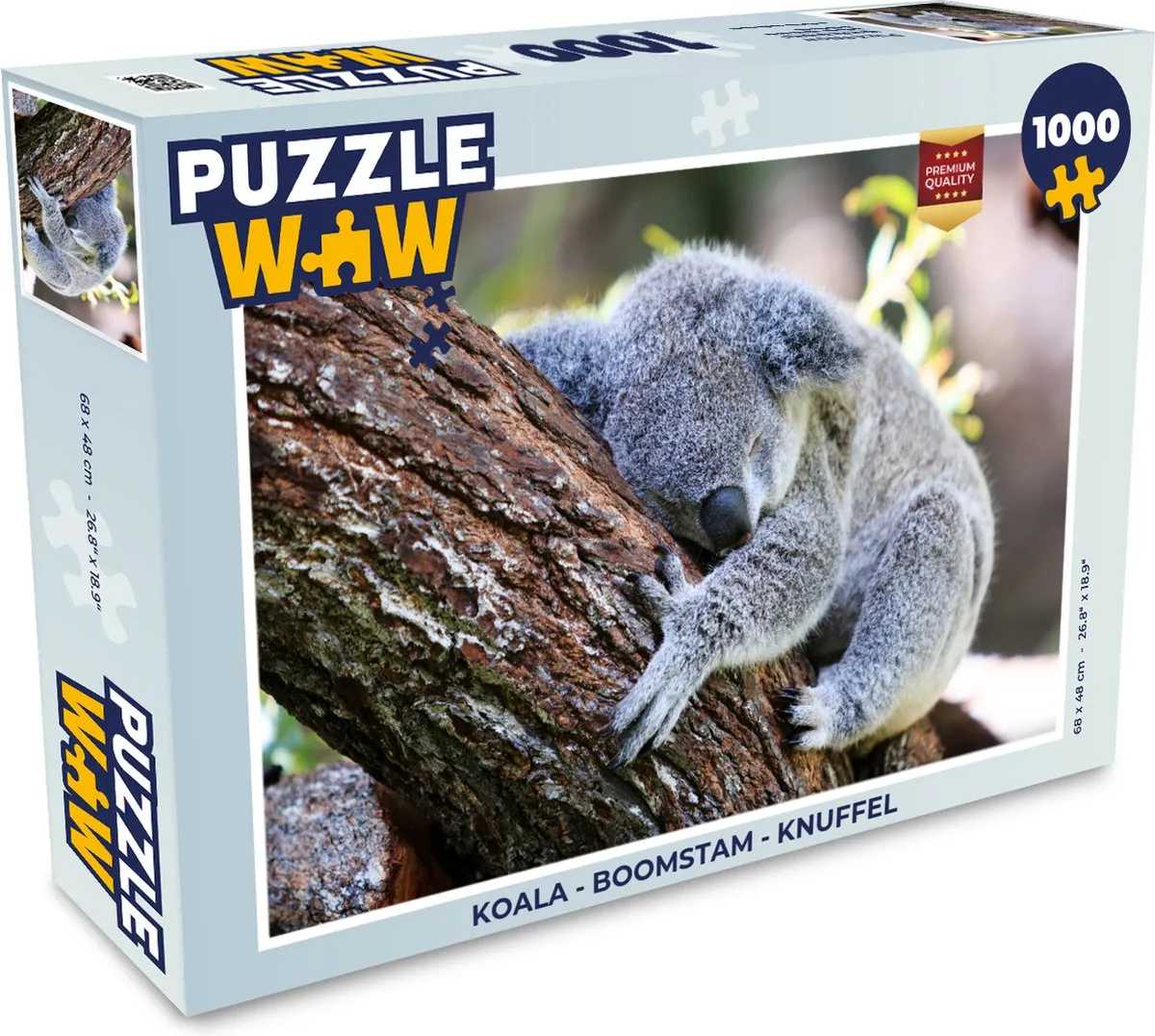 PuzzleWow Koala Boomstam Legpuzzel 1000 Stuks - Multicolor